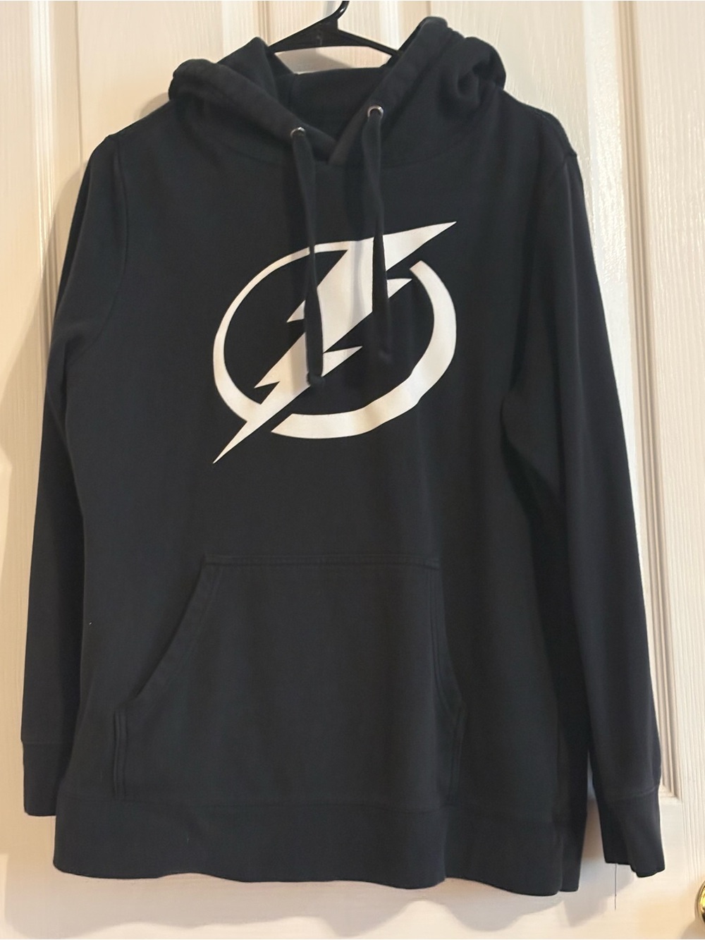 Fanatics Black Pullover Hoodie with White Lightning Emblem